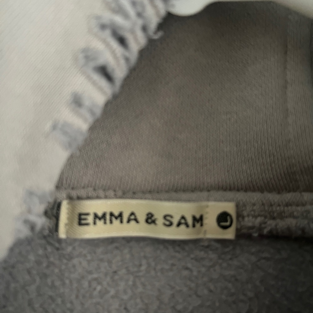 Gray Cropped Distressed Hoodie - Picture 7 of 12